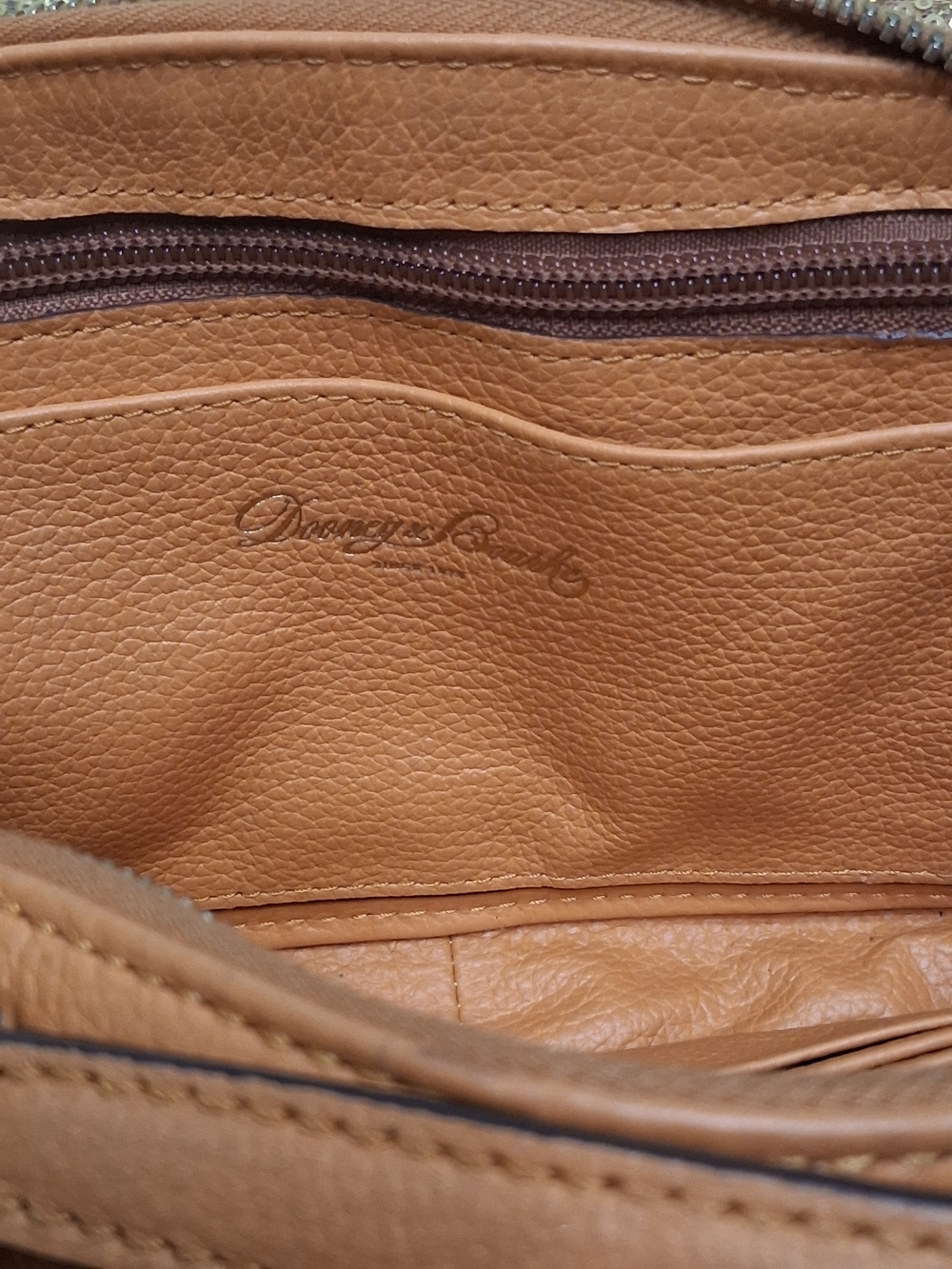 Dooney & Bourke Caramel Brown Pebbled Leather Crossbody - Picture 7 of 11